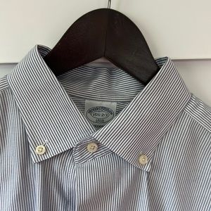Brooks Brothers Regent Dress Shirt Navy Stripe 15 1/2 - 2/3